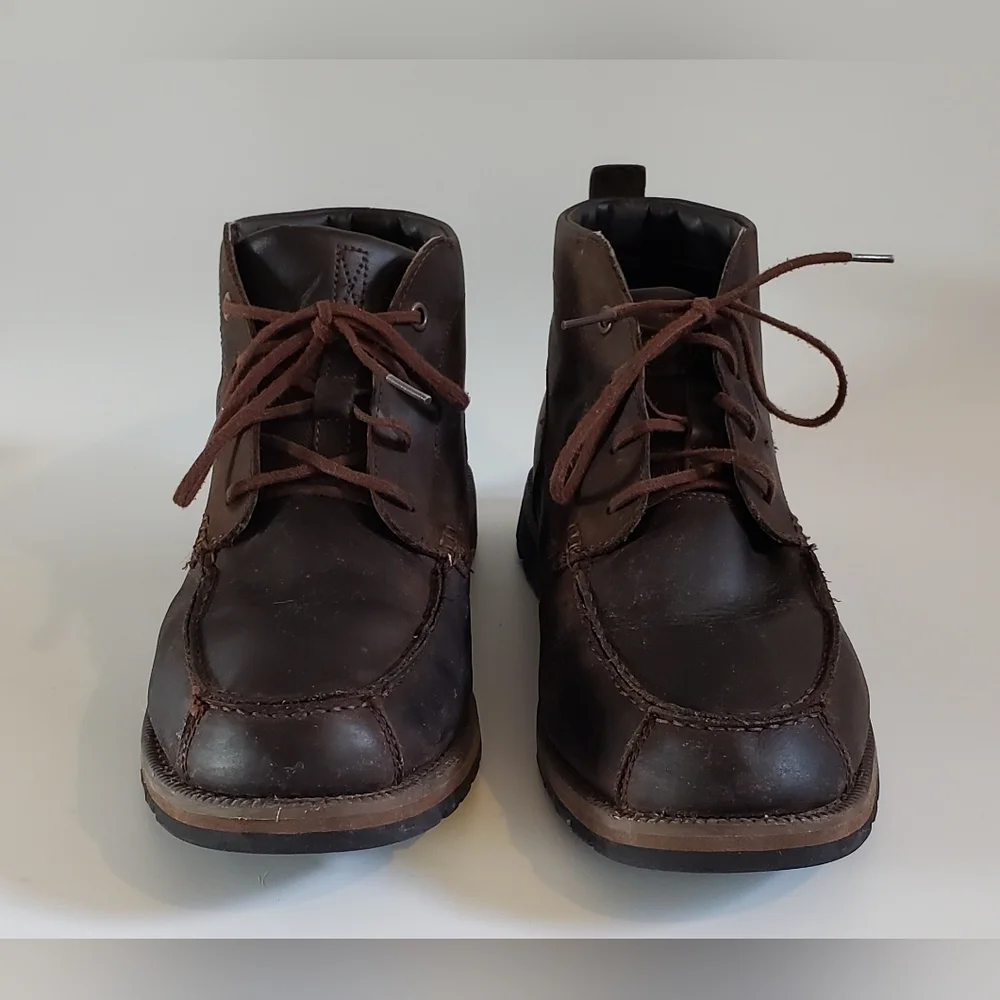 Timberland Grantly Chukka Leather Moc Toe Ankle Dark Brown Men A1859 Siz…